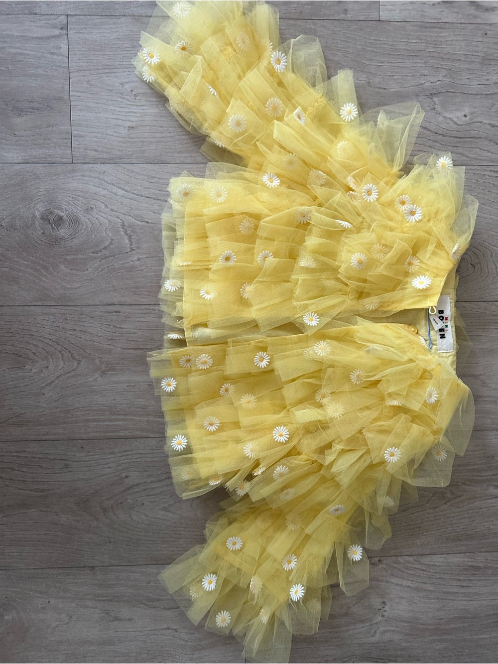 Mini Boden Yellow Daisy Tulle Dress Costume